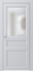 Межкомнатная Раздвижная дверь ПО NEO 3 купе в цвете Скай софт со стеклом Сатинат Белый