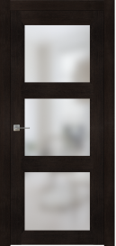 Межкомнатная Раздвижная дверь ПО NEO 4 купе в цвете Дуб Браун. со стеклом Сатинат Белый
