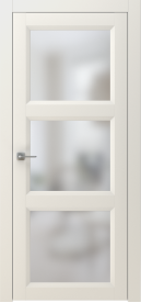 Межкомнатная дверь ПО NEO 4 в цвете Белый со стеклом Сатинат Белый