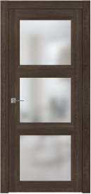 Межкомнатная дверь ПО NEO 4 в цвете Дуб Терра. со стеклом Сатинат Белый