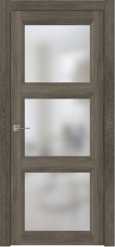 Межкомнатная дверь ПО NEO 4 в цвете Дуб Графит. со стеклом Сатинат Белый