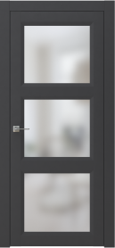 Межкомнатная дверь ПО NEO 4 в цвете Маренго софт со стеклом Сатинат Белый