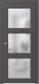 Межкомнатная дверь ПО NEO 4 в цвете Тауп софт  со стеклом Сатинат Белый