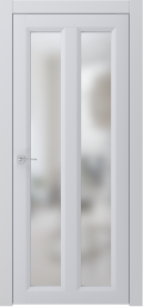 Межкомнатная дверь ПО NEO 7 в цвете Скай софт со стеклом Сатинат Белый