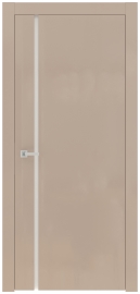 Межкомнатная дверь ПО BASE 1/1 двустворчатая в цвете Капучино со стеклом RAY белый