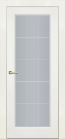 Межкомнатная дверь ПО EMMA 1 Invisible в цвете Белоснежный со стеклом Сатинат Белый