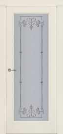 Межкомнатная дверь ПО SAVONA 1  в цвете Антично-Белый со стеклом Сатинат Белый