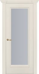 Межкомнатная дверь ПО FLORENCIA 1 двустворчатая в цвете Антично-Белый со стеклом Сатинат Белый