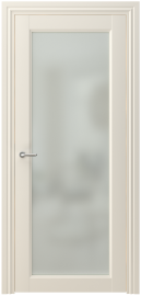 Межкомнатная Раздвижная дверь ПО ELEGANCE 1  купе в цвете Молочно Белый со стеклом Сатинат Белый