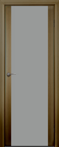 Межкомнатная дверь ПО BASE 3 в цвете Орех со стеклом Триплекс