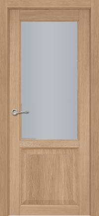Межкомнатная дверь ПО Элеганс 2 в цвете Дуб Скальный. со стеклом Сатинат Белый