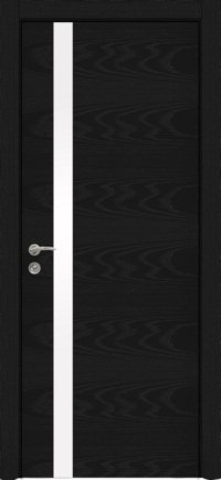 Межкомнатная дверь Loft 7 в цвете Черный ясень  со стеклом Стекло Черное AGS