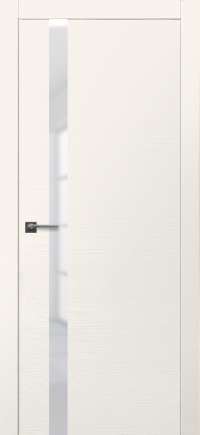 Межкомнатная дверь Loft 7 в цвете Ясень Молочно-белый со стеклом Стекло Белое AGS