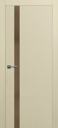 Межкомнатная дверь Loft 7 в цвете Ясень Бежевый со стеклом Стекло Бронза AGS