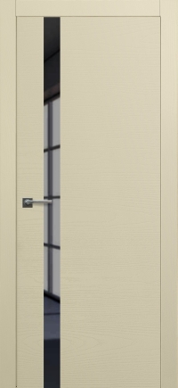 Межкомнатная дверь Loft 7 в цвете Ясень Бежевый со стеклом Стекло Черное AGS