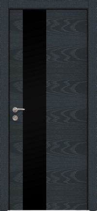 Межкомнатная дверь Loft 8 в цвете ясень нордик со стеклом Стекло Черное AGS