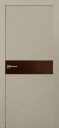 Межкомнатная дверь Loft 1 в цвете Ясень Капучино со стеклом AGS кальвадос