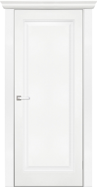Межкомнатная дверь ПГ Rimini 1 в цвете Белоснежный без стекла