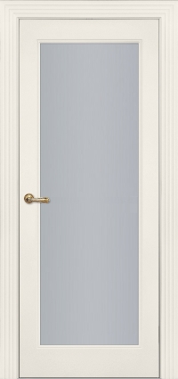 Межкомнатная дверь ПО Rimini 1 в цвете Жемчужно-Белый со стеклом Сатинат Белый