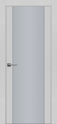 Межкомнатная дверь ПО BASE 3  в цвете Серый Шёлк со стеклом Триплекс