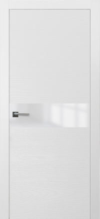 Межкомнатная дверь ПО LOFT 1  в цвете Белоснежный со стеклом Стекло Белое AGS