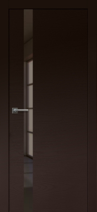Межкомнатная дверь ПО LOFT 7  в цвете Шоколад со стеклом Стекло Черное AGS