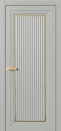 Межкомнатная Дверь ПГ Erte 1 Cannelure Декор золото в цвете Серый шёлк (RAL 7044) без стекла