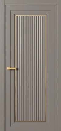 Межкомнатная Дверь ПГ Erte 1 Cannelure Декор золото в цвете Умбра (NCS S 6005-Y50R) без стекла