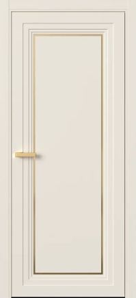 Межкомнатная Дверь ПГ Erte 1 Rustica Декор золото в цвете Кремово-белый без стекла