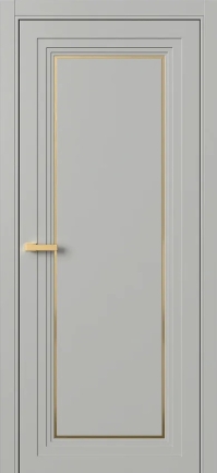 Межкомнатная Дверь ПГ Erte 1 Rustica Декор золото в цвете Серый шёлк (RAL 7044) без стекла