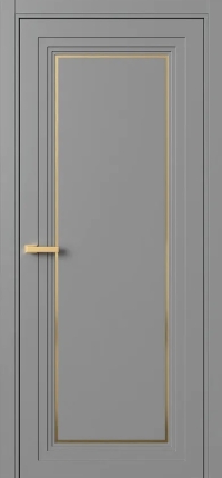 Межкомнатная Дверь ПГ Erte 1 Rustica Декор золото в цвете Пыльно-серый (RAL 7037) без стекла