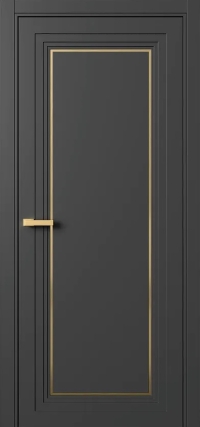 Межкомнатная Дверь ПГ Erte 1 Rustica Декор золото в цвете Базальт (NCS S 8000-N) без стекла