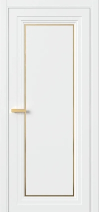 Межкомнатная Дверь ПГ Erte 1 Rustica Декор золото в цвете Сигнально-белый (RAL 9003) без стекла