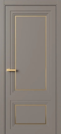 Межкомнатная Дверь ПГ Erte 2 Rustica Декор золото в цвете Умбра (NCS S 6005-Y50R) без стекла