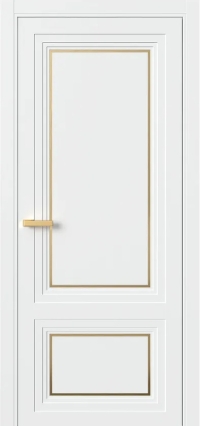 Межкомнатная Дверь ПГ Erte 2 Rustica Декор золото в цвете белоснежный без стекла