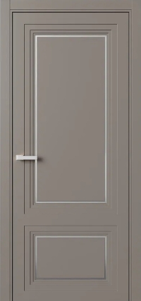 Межкомнатная Дверь ПГ Erte 2 Rustica Декор серебро в цвете Умбра (NCS S 6005-Y50R) без стекла
