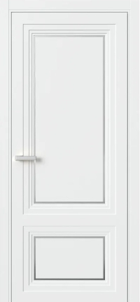 Межкомнатная Дверь ПГ Erte 2 Rustica Декор серебро в цвете белоснежный без стекла