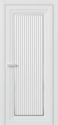 Межкомнатная Дверь ПГ Erte 1 Cannelure Декор серебро в цвете Скандинавский серый (NCS S 1000-N) без стекла