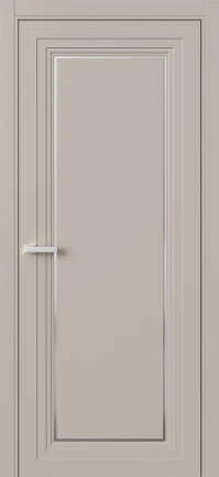 Межкомнатная Дверь ПГ Erte 1 Rustica Декор серебро в цвете Грейдж (NCS S 3005-Y50R) без стекла