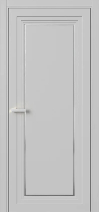 Межкомнатная Дверь ПГ Erte 1 Rustica Декор серебро в цвете Телегрей (RAL 7047) без стекла