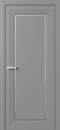 Межкомнатная Дверь ПГ Erte 1 Rustica Декор серебро в цвете Пыльно-серый (RAL 7037) без стекла