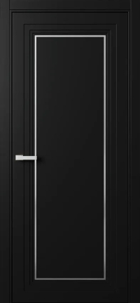 Межкомнатная Дверь ПГ Erte 1 Rustica Декор серебро в цвете Чёрный агат  без стекла