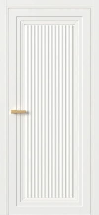 Межкомнатная Дверь ПГ Erte 1 Cannelure в цвете Бланж (RAL 9010) без стекла