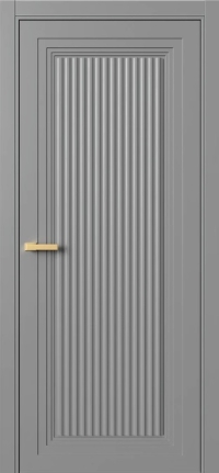 Межкомнатная Дверь ПГ Erte 1 Cannelure в цвете Пыльно-серый (RAL 7037) без стекла