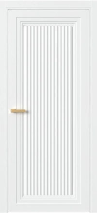 Межкомнатная Дверь ПГ Erte 1 Cannelure в цвете Сигнально-белый (RAL 9003) без стекла