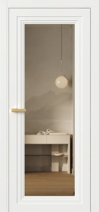 Межкомнатная Дверь ПО Erte 2 Rustica в цвете Бланж (RAL 9010) со стеклом НОВЫЙ Зеркало Бронза