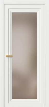 Межкомнатная Дверь ПО Erte 2 Rustica в цвете Бланж (RAL 9010) со стеклом НОВЫЙ Бронза Сатинат