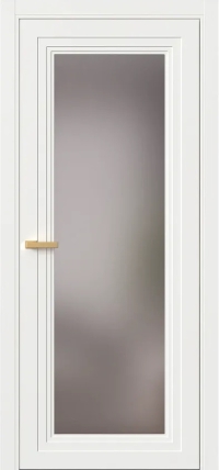 Межкомнатная Дверь ПО Erte 1 в цвете Бланж (RAL 9010) со стеклом НОВЫЙ Грей Сатинат