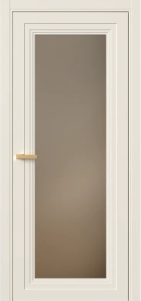 Межкомнатная Дверь ПО Erte 2 Rustica в цвете Кремово-белый со стеклом НОВЫЙ Зеркало Бронза Матовый