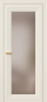 Межкомнатная Дверь ПО Erte 2 Rustica в цвете Кремово-белый со стеклом НОВЫЙ Бронза Сатинат